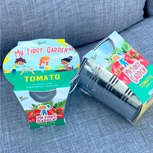 2Pcs My first garden tomato garden kit- kids tomato growing kit with metal pail